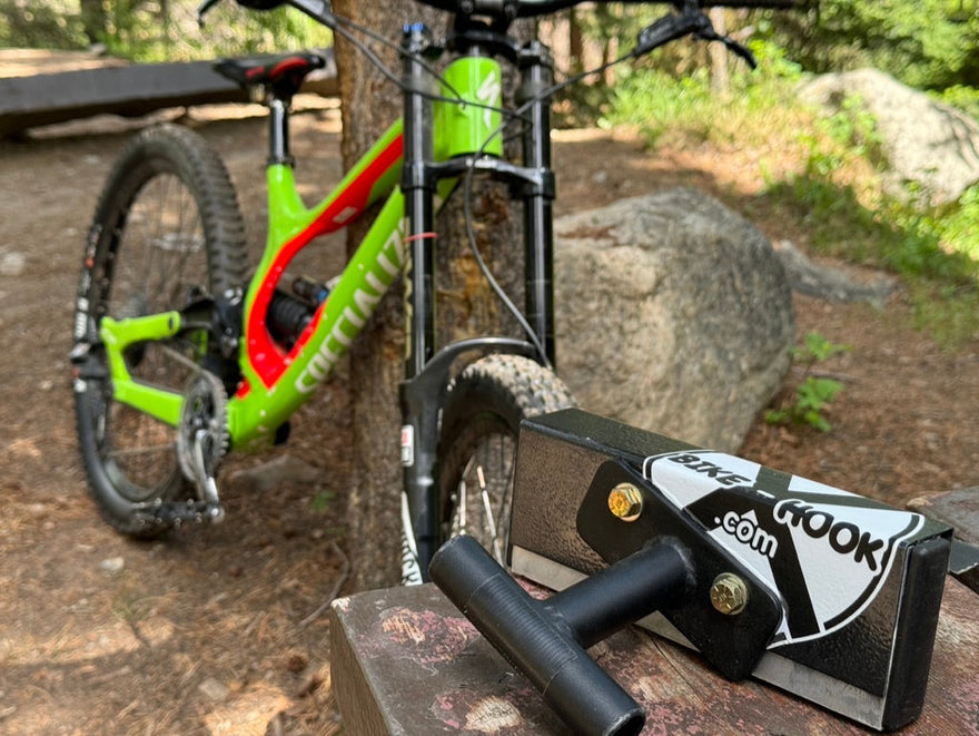 Fork mount bike rack installed on RAM Promaster rear door