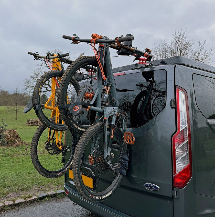 2 bicycles on a van no drill no hitch bike rack
