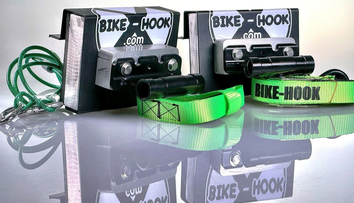 Rear-mounted fork rack system on Fiat Ducato campervan