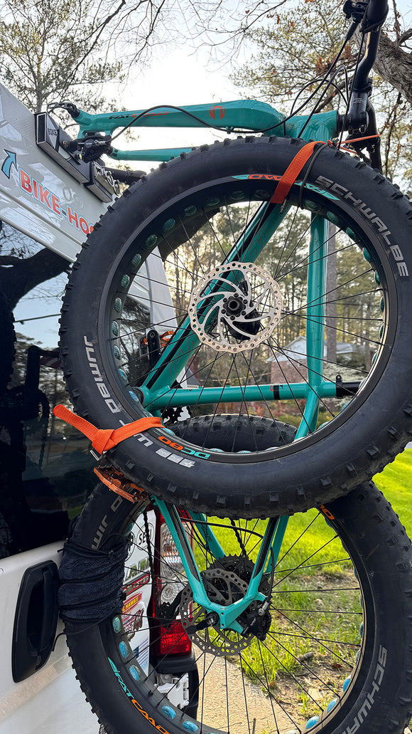 Maximize space in your campervan with Bike-Hook, the ultimate no-drill bike rack! A compact, secure bike storage solution for Sprinter, Transit & Promaster