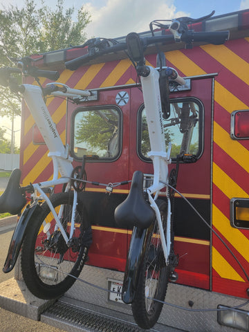 Emergency Ambulance Camper Van with no drill no hitch easy rear door bicycle rack mount